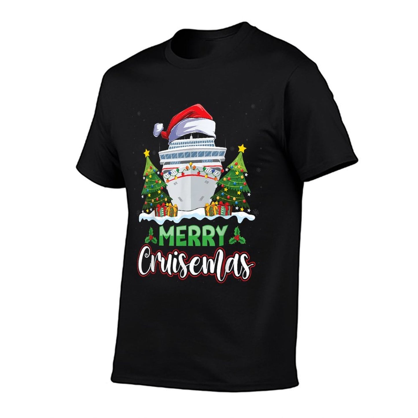 Merry Cruisemas Funny Vacation Cruise Ship Christmas Holiday  Fade-proof Color T-Shirt