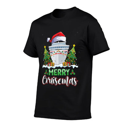 Merry Cruisemas Funny Vacation Cruise Ship Christmas Holiday  Fade-proof Color T-Shirt