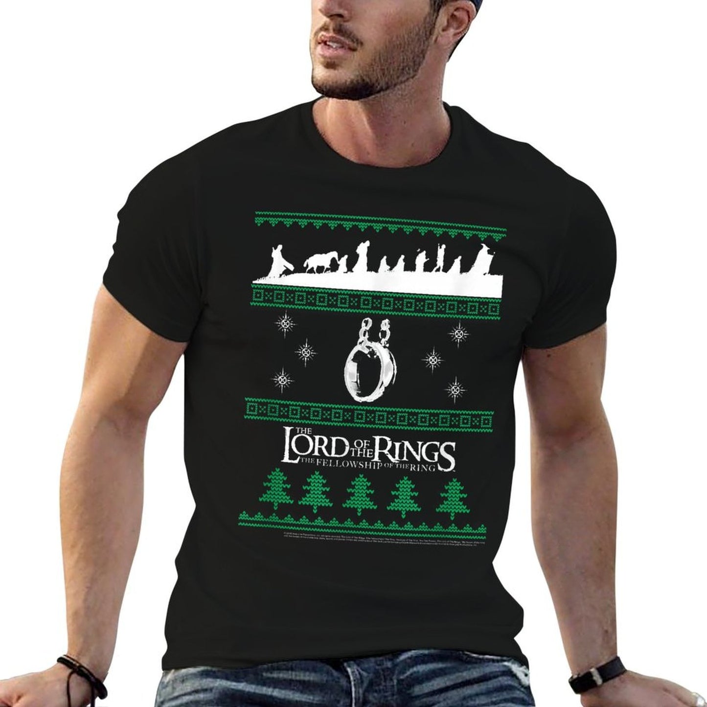 Lord Of The Rings Christmas Sweater Pattern  High-quality Stitching T-Shirt