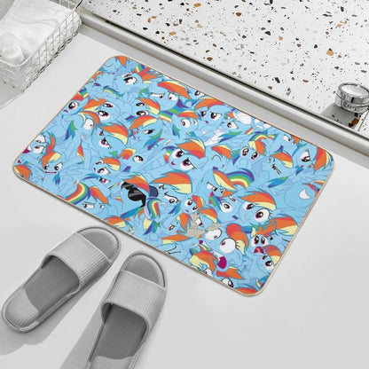 Rainbow Dash Mess  Pet-Safe Bath Mat