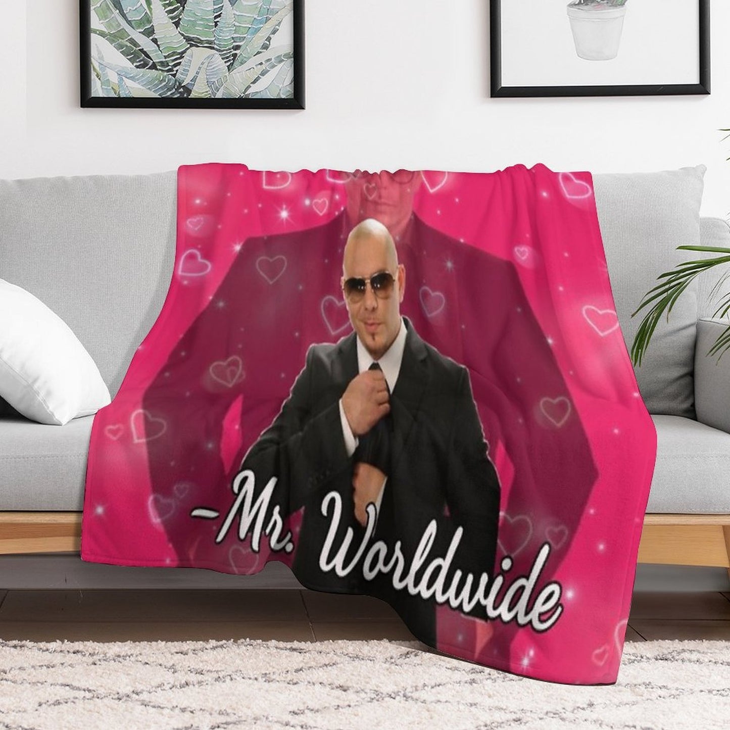 Mr Worldwide Live. Laugh. Love. Premium Throw Blanket