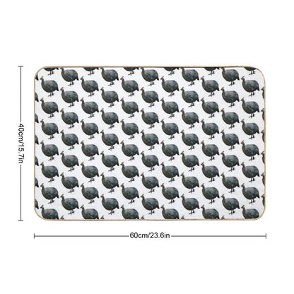 Helmeted Guinea Fowl  Long-Lasting Bath Mat