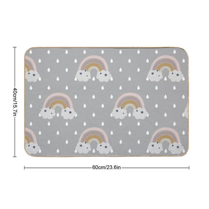 Copy of Tea Party Floral - Pastel  Multi-Purpose Bath Mat