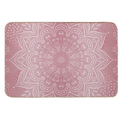 Boho Rose Gold Mandala  Non-Slip Bath Mat
