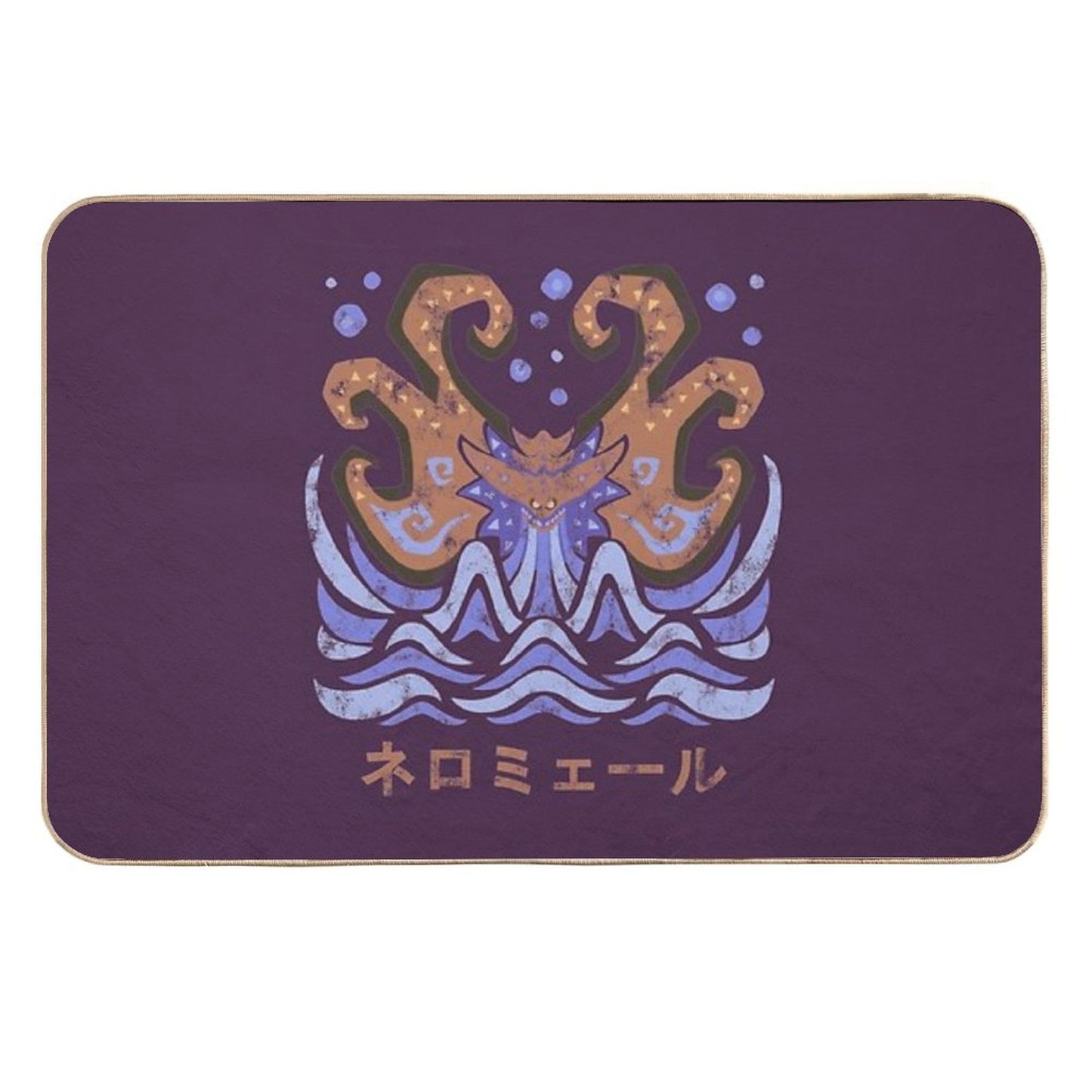Monster Hunter World Iceborne Namielle Kanji Icon  Long-Lasting Bath Mat