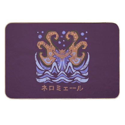 Monster Hunter World Iceborne Namielle Kanji Icon  Long-Lasting Bath Mat
