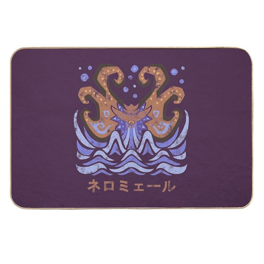 Monster Hunter World Iceborne Namielle Kanji Icon  Long-Lasting Bath Mat