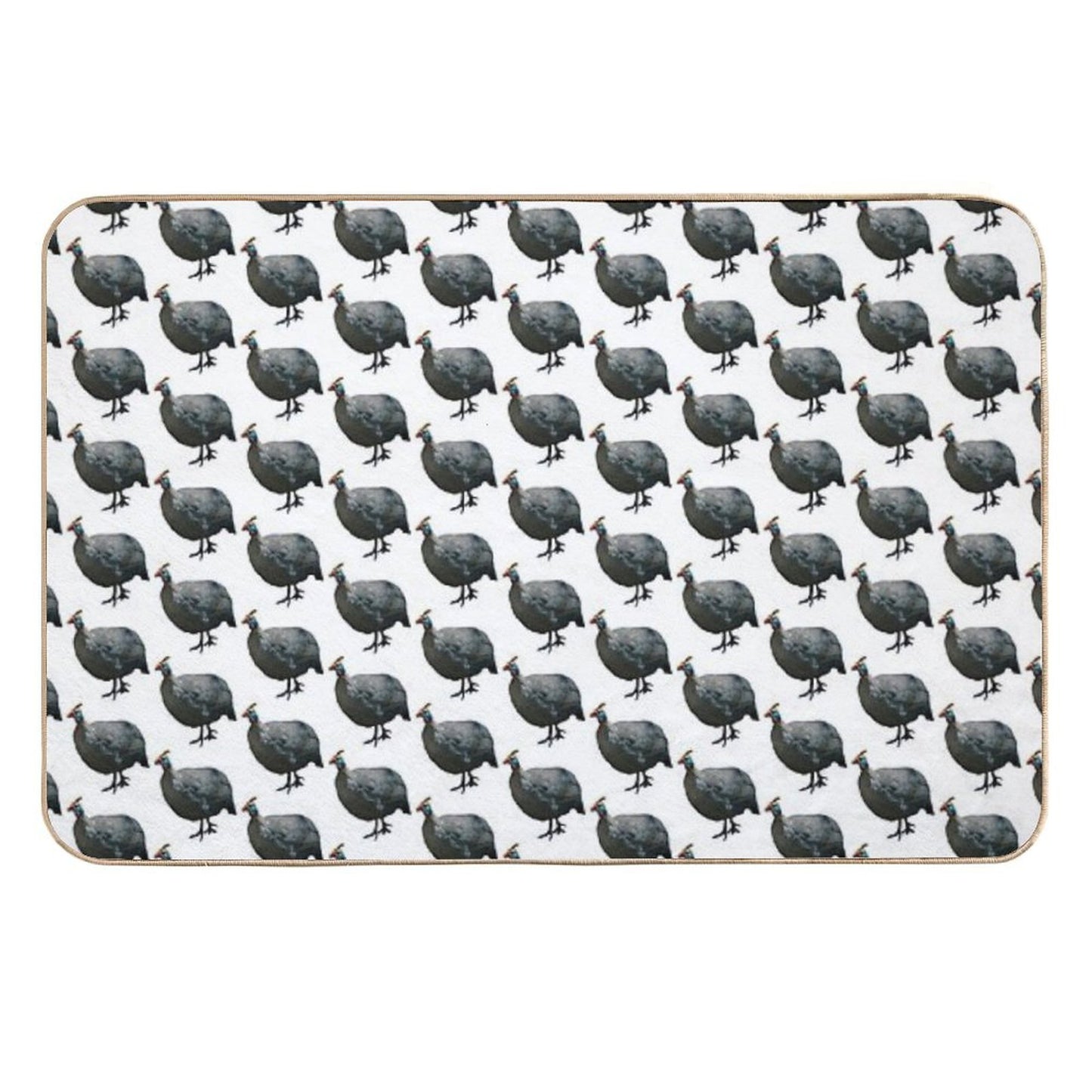Helmeted Guinea Fowl  Long-Lasting Bath Mat