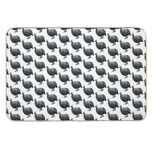 Helmeted Guinea Fowl  Long-Lasting Bath Mat