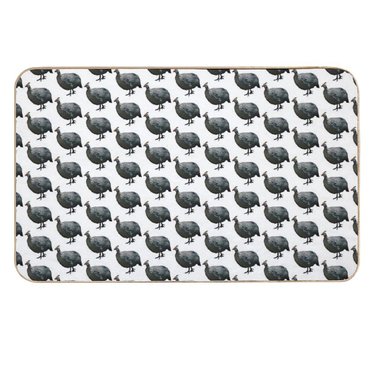 Helmeted Guinea Fowl  Long-Lasting Bath Mat