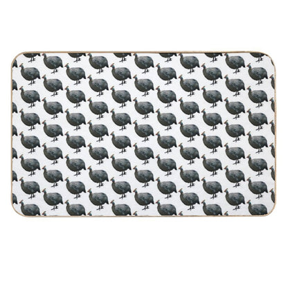 Helmeted Guinea Fowl  Long-Lasting Bath Mat