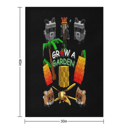 Grow A Garden Game Merch Plush Throw Blanket
