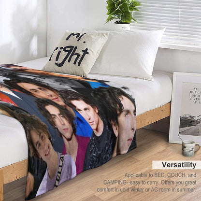 Timothee Chalamet Collage Shrink-resistant Throw Blanket