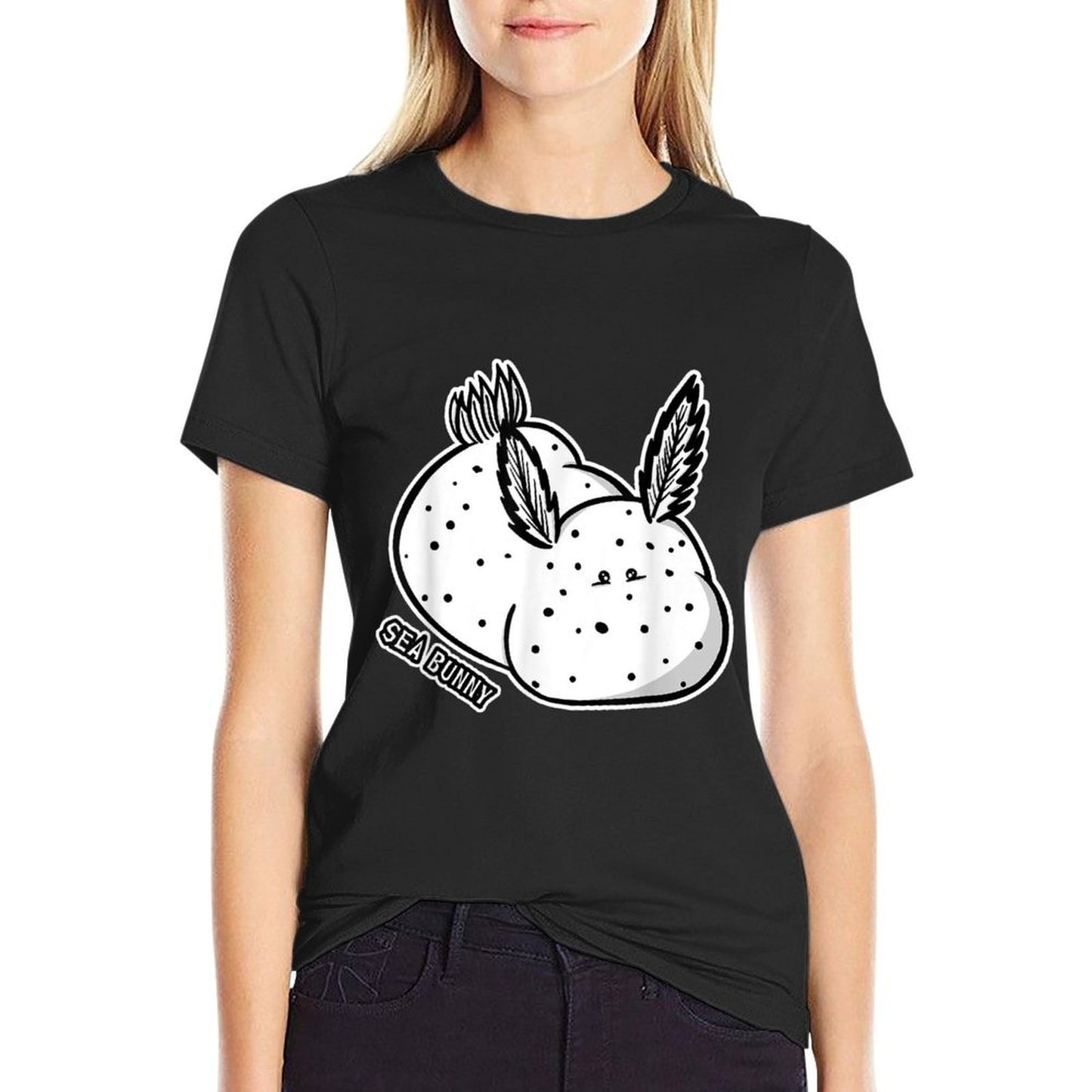 Sea Bunny Cute Ocean Kawaii Slug Jorunna Parva Biologist Comfortable T-Shirt