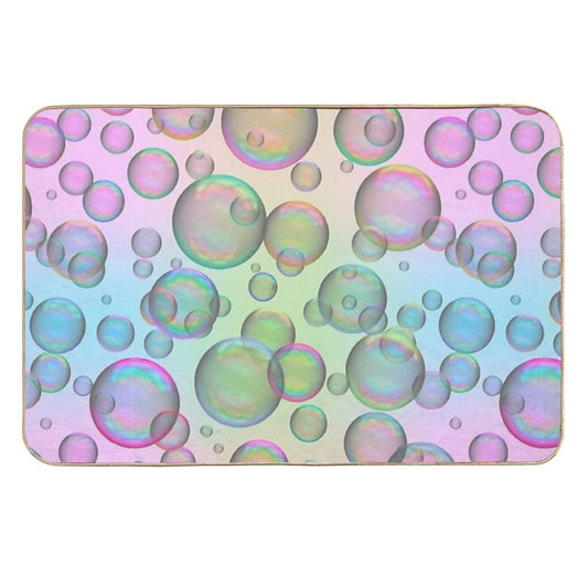 Iridescent Soap Bubbles Variation Colorful  Anti-Trip Bath Mat