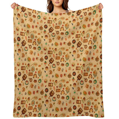 Dishes Wrinkle-free Throw Blanket