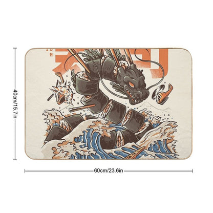 Great Sushi Dragon  Slip-Resistant Bath Mat