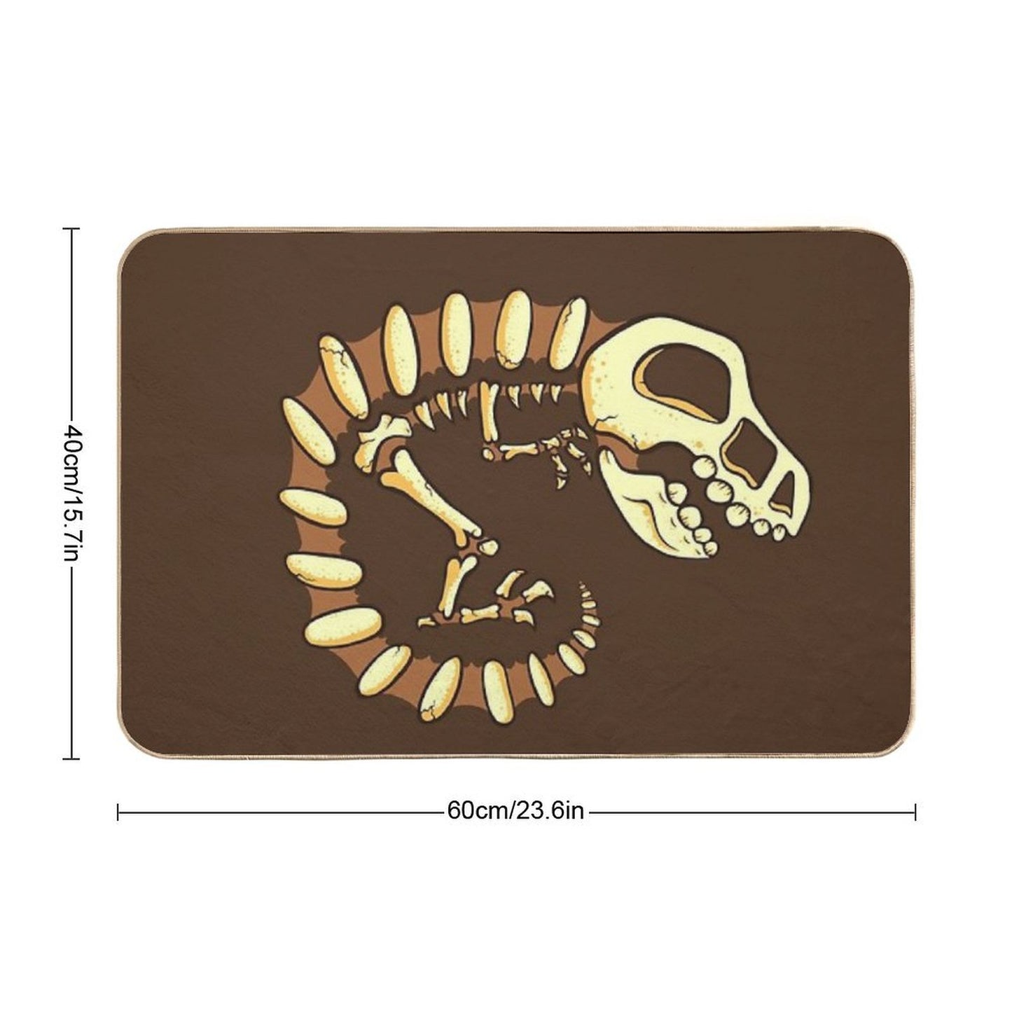 Dino Fossils  Fade-Resistant Bath Mat