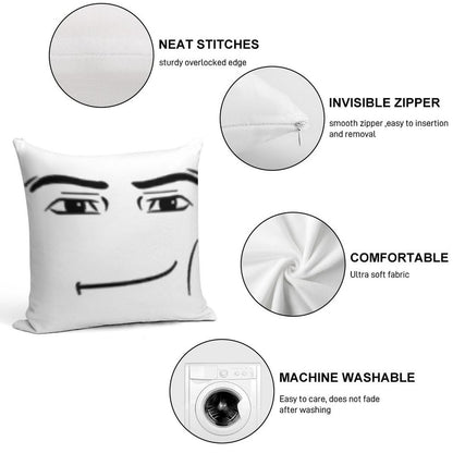 The Man Face Soft Decorative Cover Throw Pillow