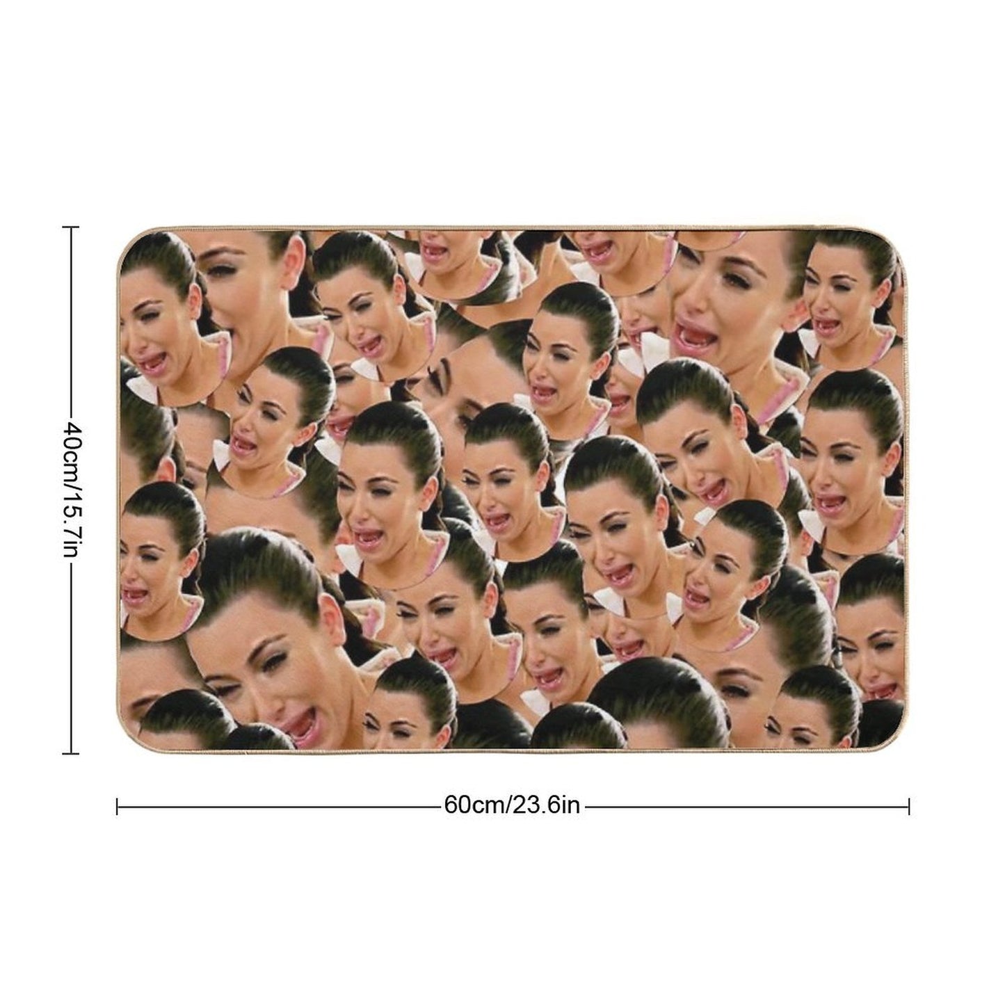 Crying Kim Kardashian  Fade-Resistant Bath Mat