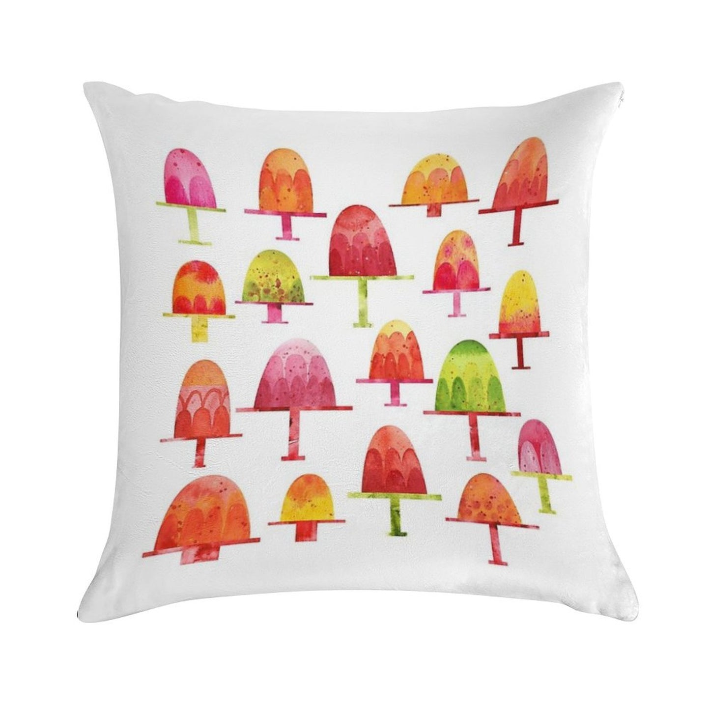 Jellies on Plates Soft Shrink-Resistant Throw Pillow