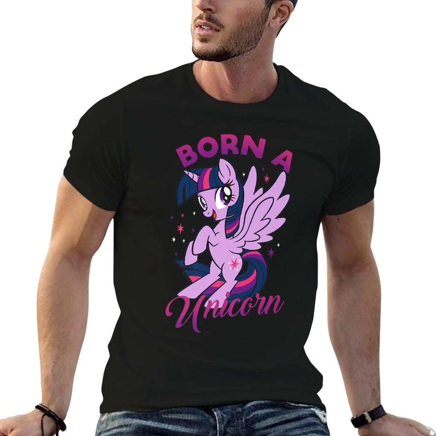 My Little Pony Friendship Is Magic Twilight Born A Unicorn Premium  Oversized Silhouette T-Shirt