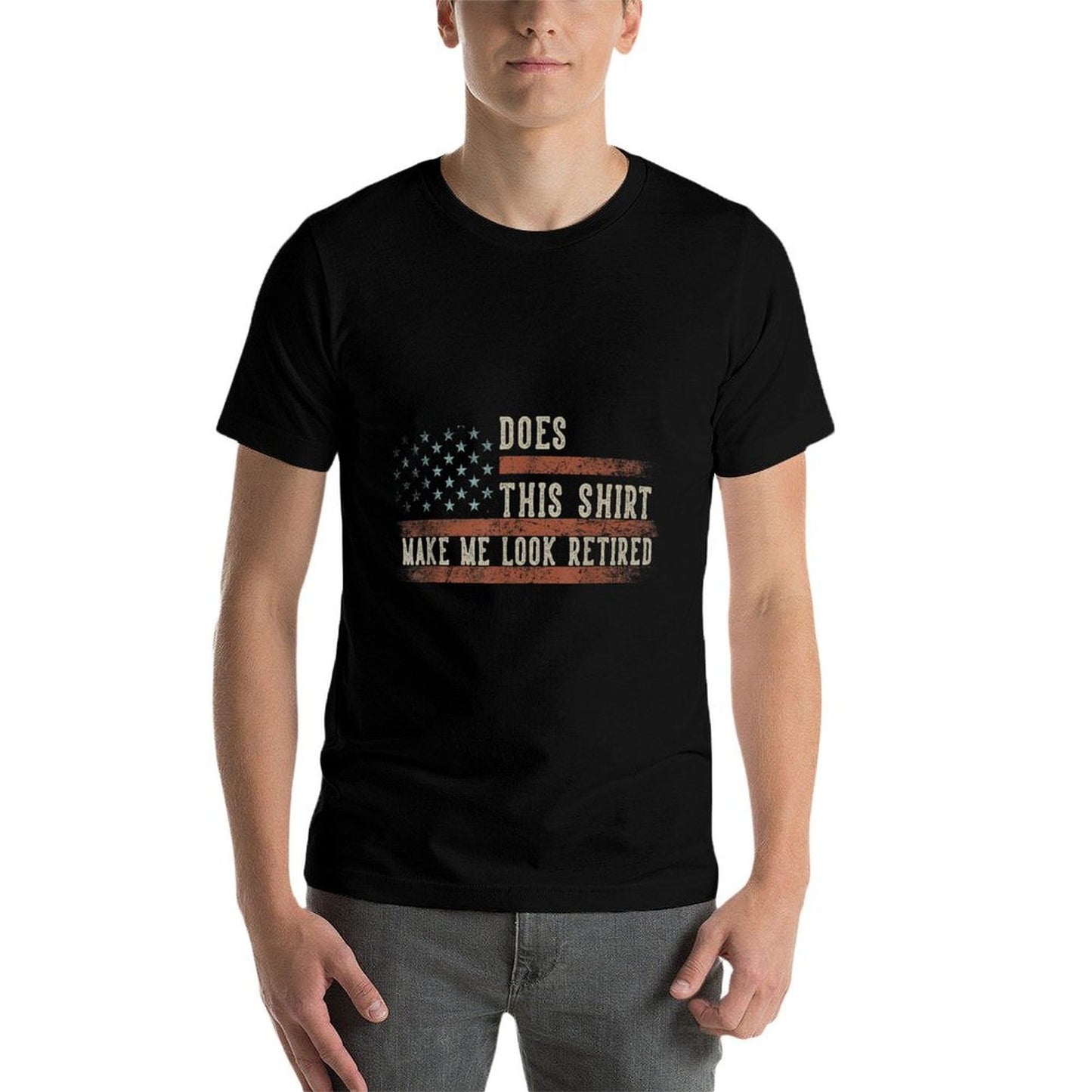 Does This Make Me Look Retired USA Retirement  Vintage-inspired T-Shirt