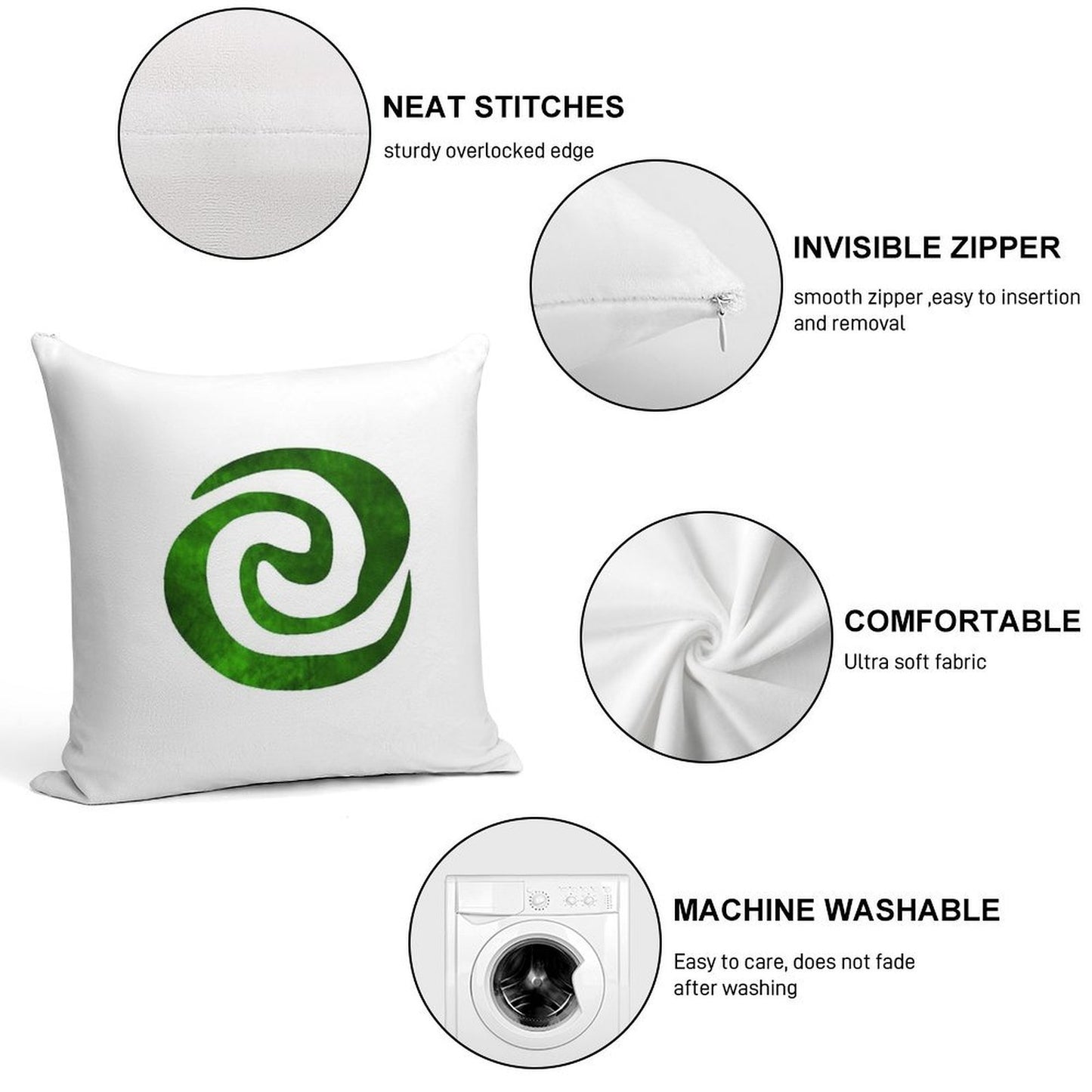 Green Te Fiti Soft Bedroom Essential Throw Pillow