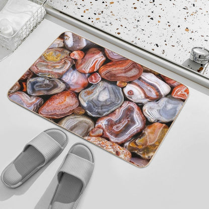 Lake Superior Agates  Repositionable Bath Mat