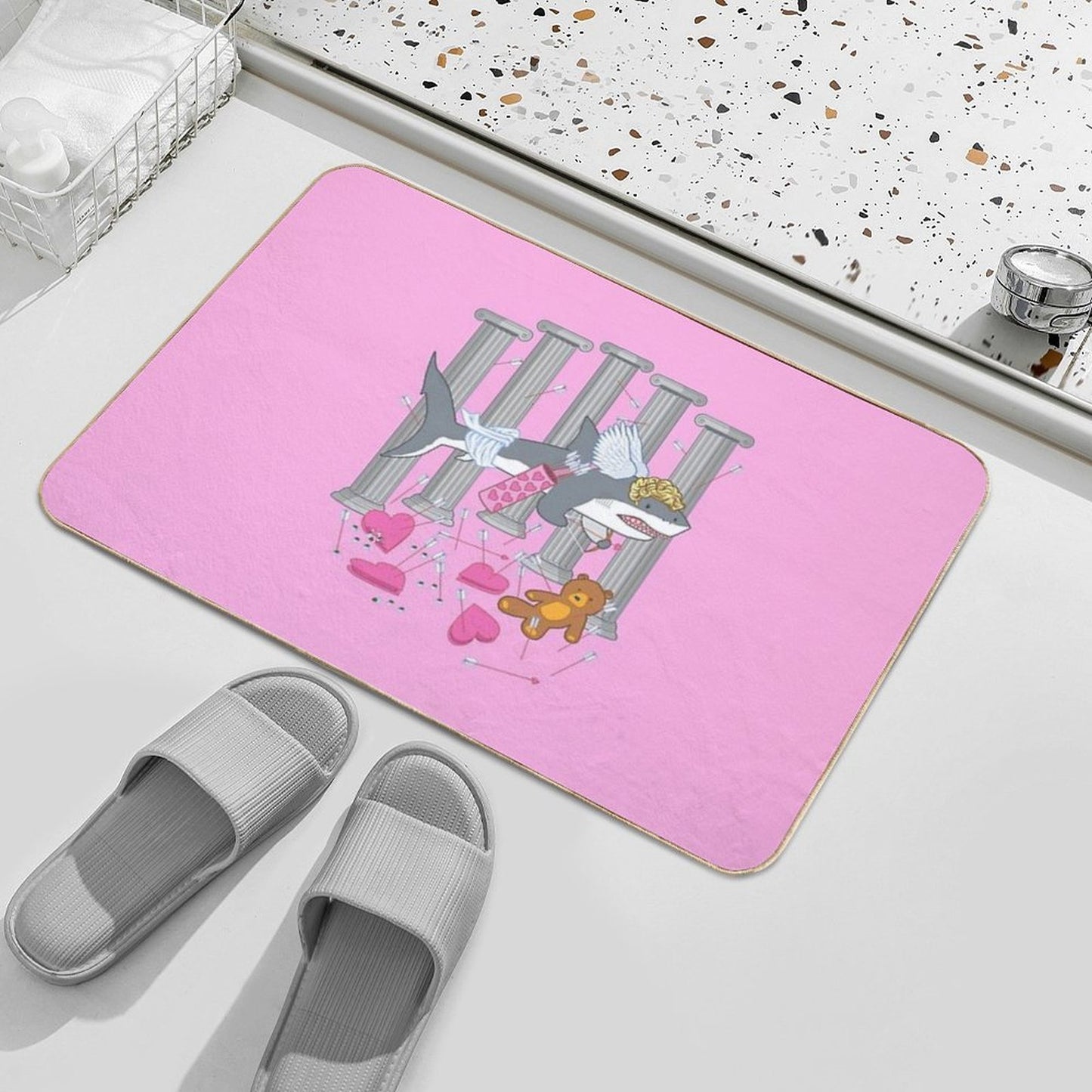 The Cupid Shark  Toxin-Free Bath Mat