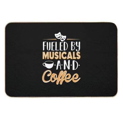 Fueled by Musicals And Coffee  Rapid-Drying Bath Mat