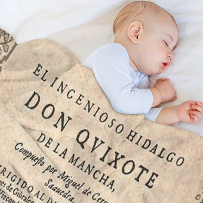 Cervantes, Don Quijote De La Mancha 1605 Travel-friendly Throw Blanket
