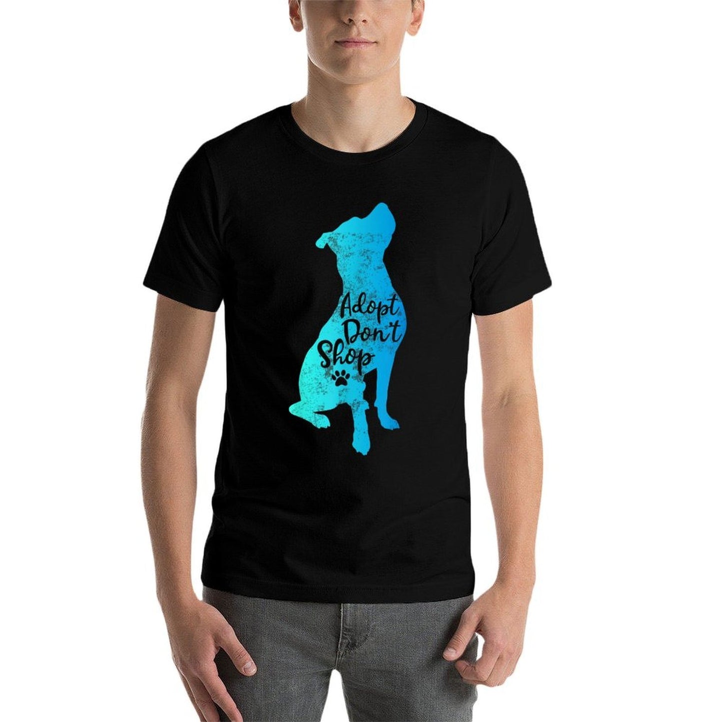Pitbull Adopt Dont Shop Pitbulls Dog Mama Cute Pittie Mom  Ribbed Collar T-Shirt