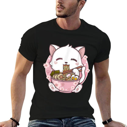 Ramen Cat Kawaii Anime  Moisture-wicking T-Shirt