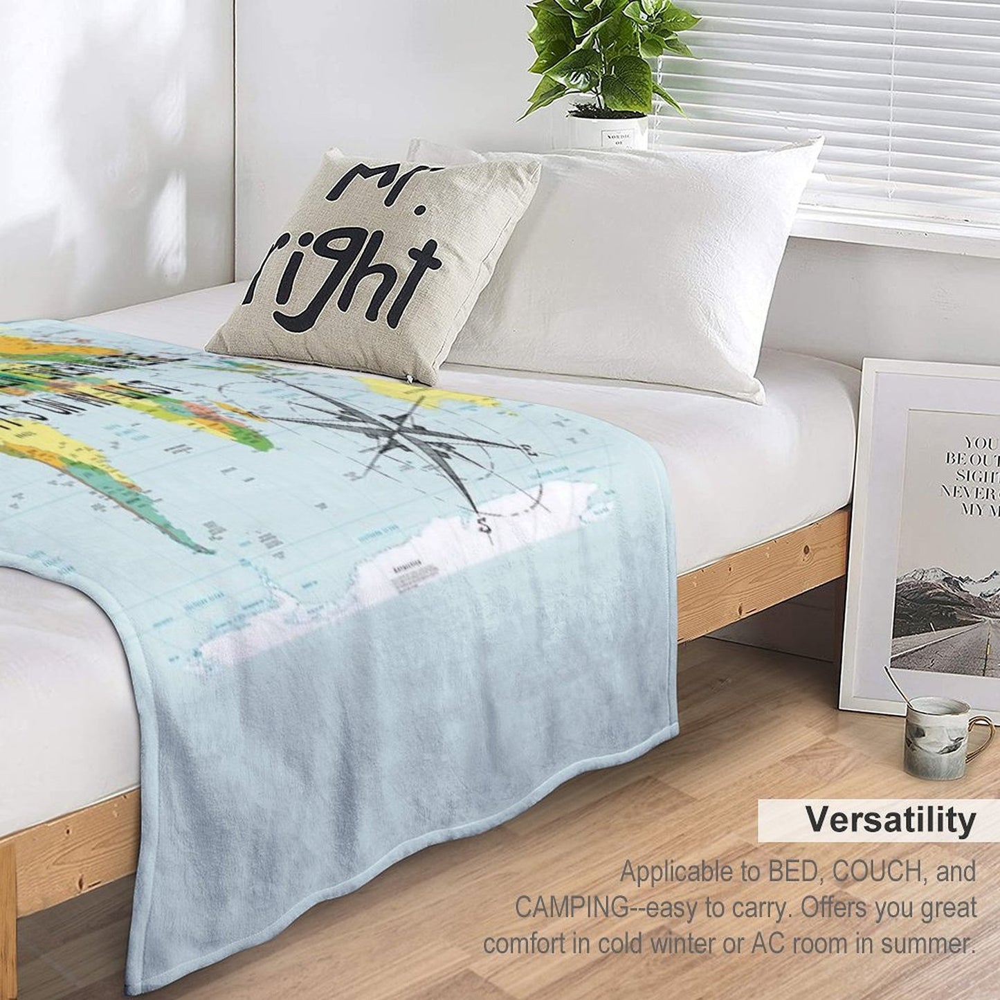 I Haven't Been Everywhere But It's on My List - Travel Quote Velvety-soft Throw Blanket