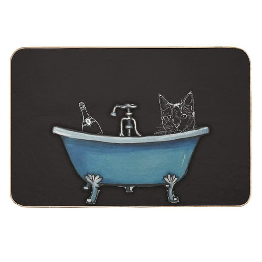 Cat Take A Bath  Toxin-Free Bath Mat