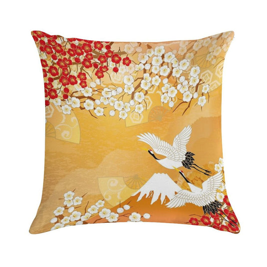 Beautiful Kimono of Japan Soft Easy Maintenance Throw Pillow