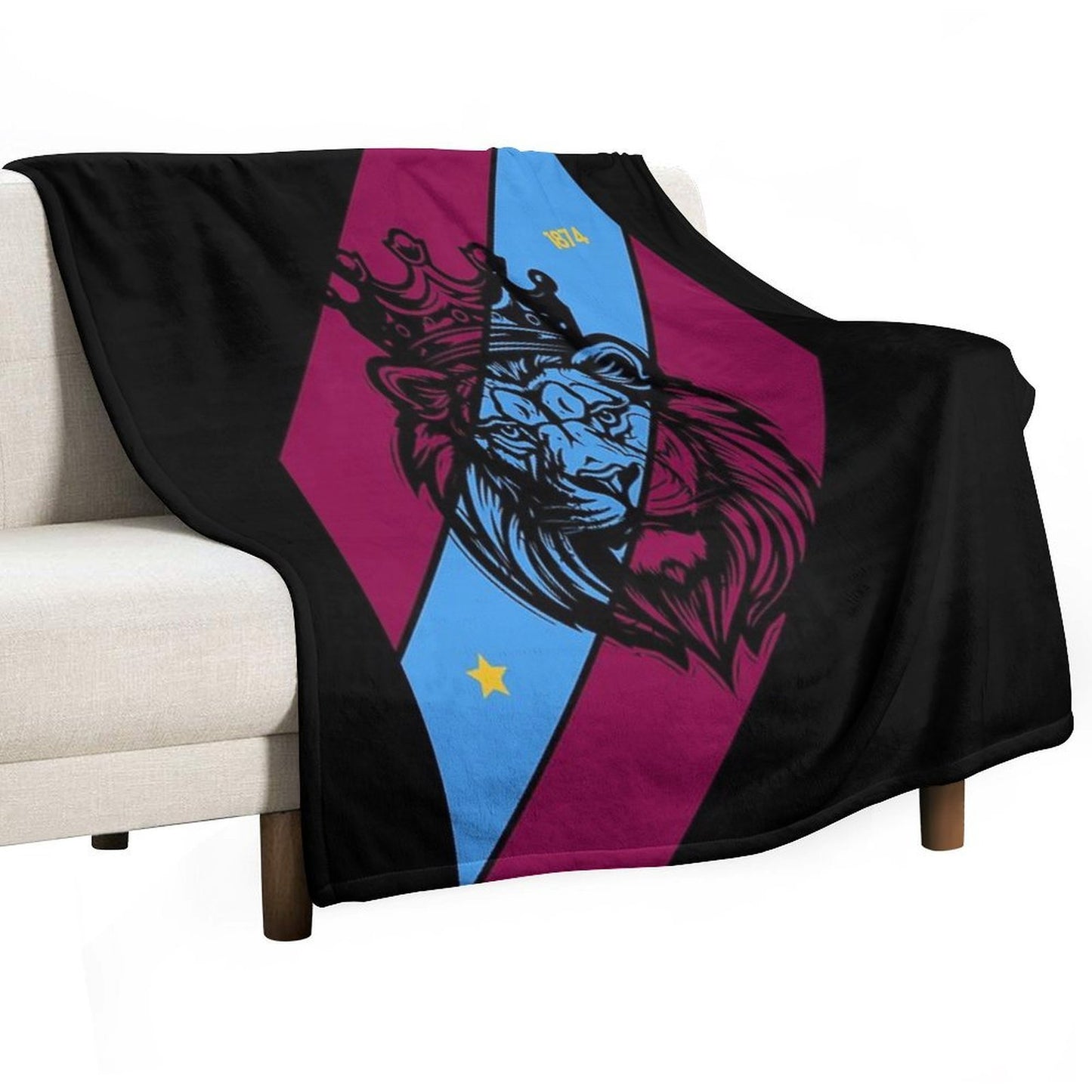 Aston Villa Lion Durable Throw Blanket