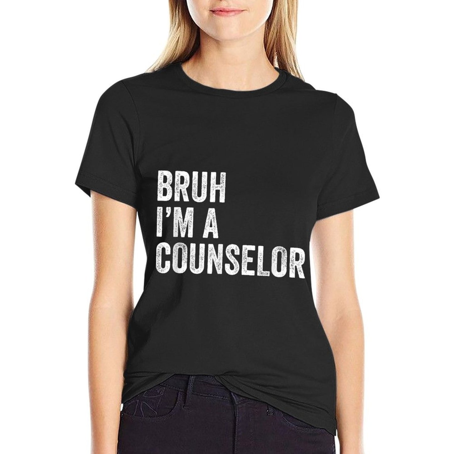 Bruh Im A Counselor Funny Bruh Meme Sarcastic Counseling  Wrinkle-resistant T-Shirt