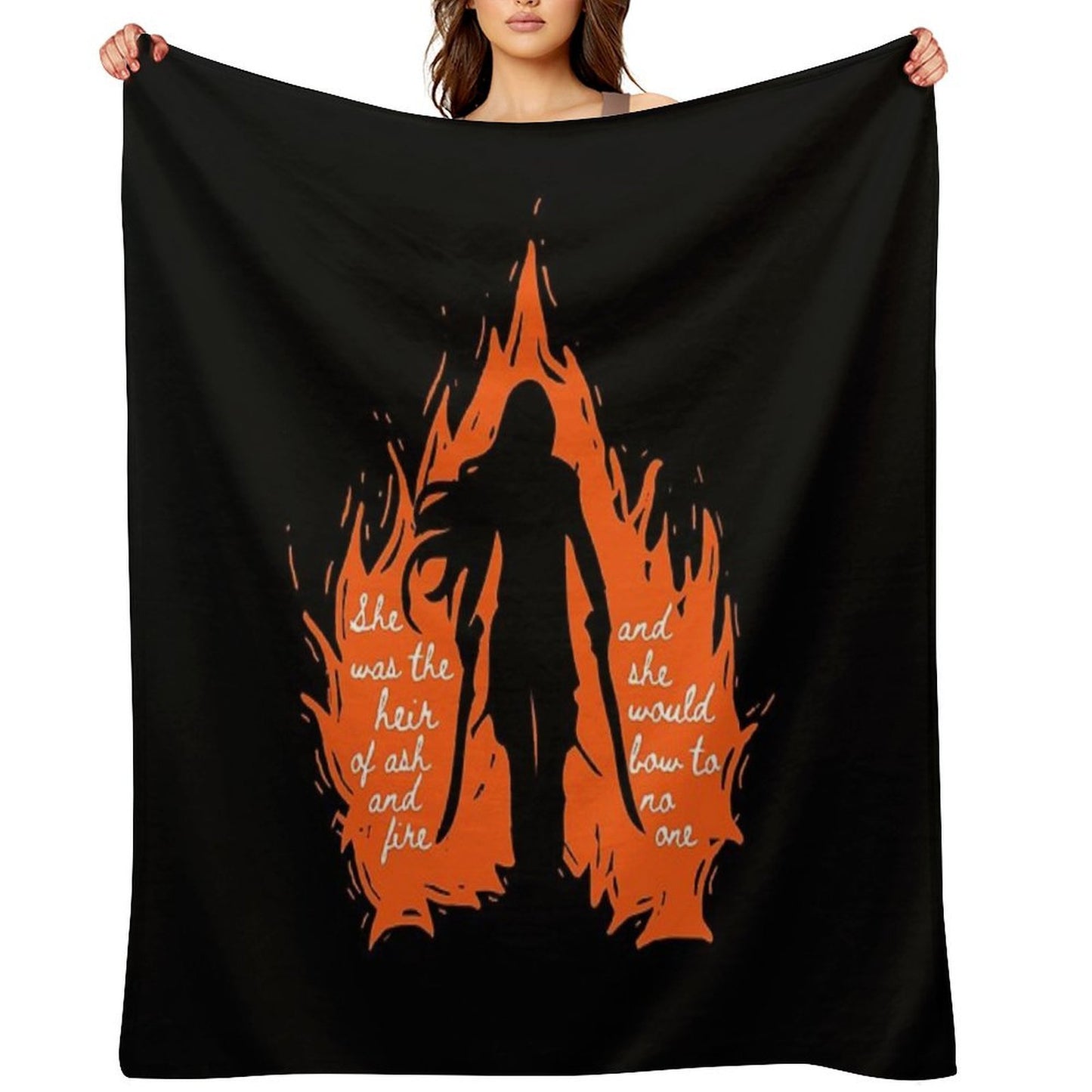 She Was The Heir of Ash And Fire Wrinkle-free Throw Blanket