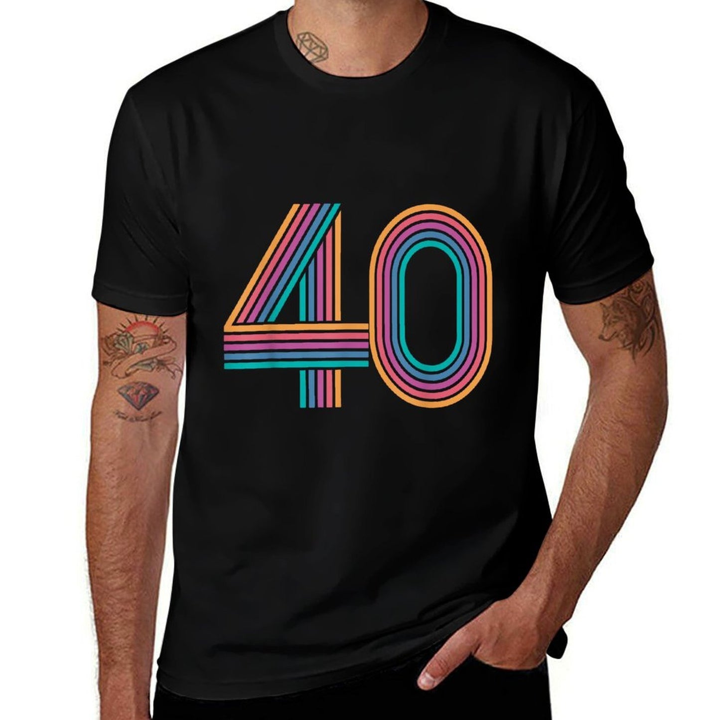 Number 40, Forty 40th Anniversary Men Women 40th Birthday  Soft T-Shirt