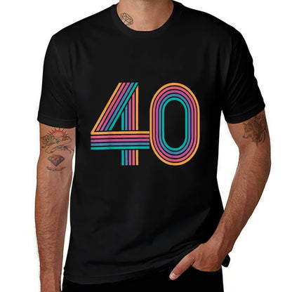 Number 40, Forty 40th Anniversary Men Women 40th Birthday  Soft T-Shirt