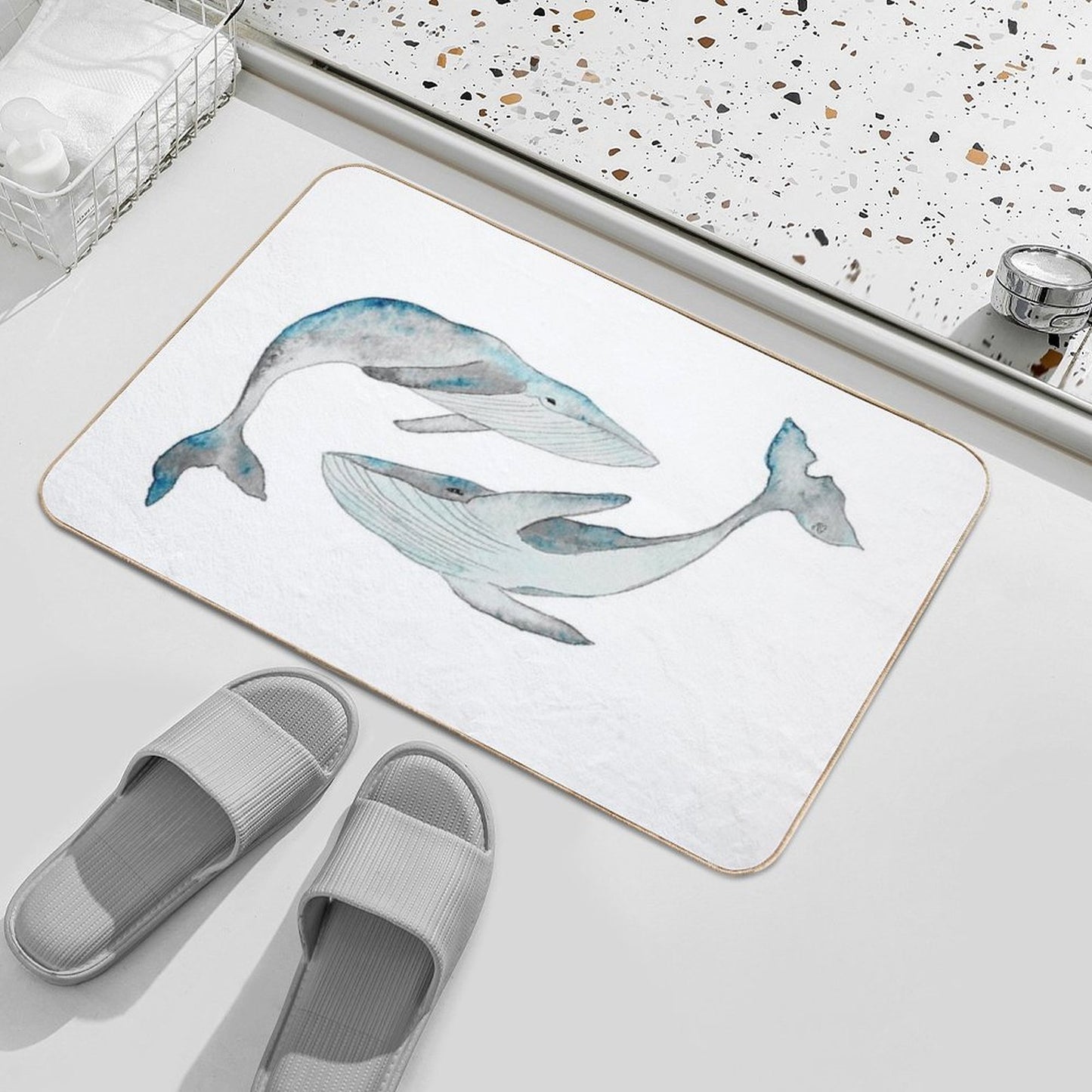 Dancing Whales  Eco-Friendly Bath Mat