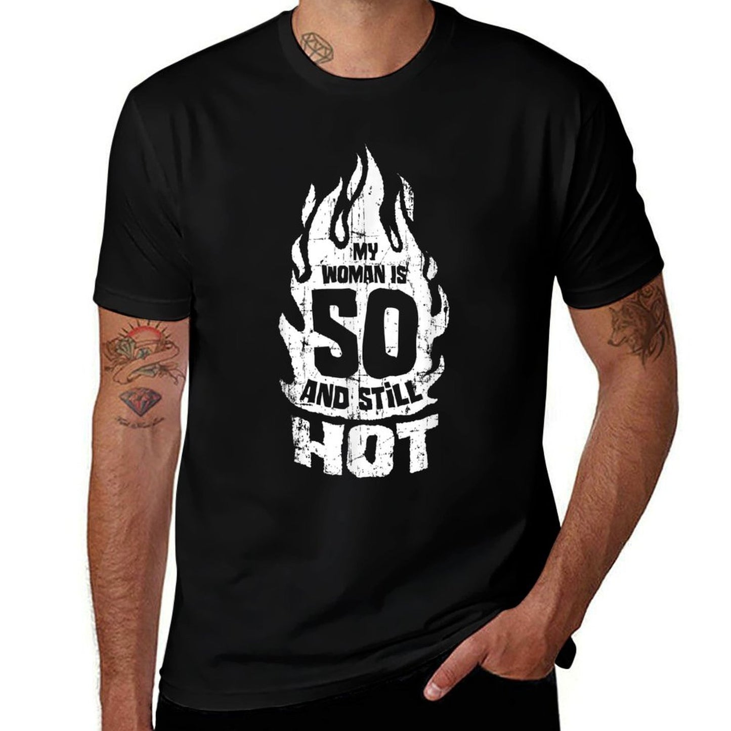 My Woman Is 50 And Still Hot 50th Birthday  Classic T-Shirt