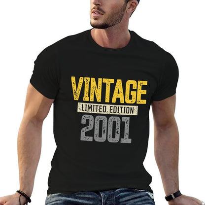 21st Birthdays Men Women Vintage 2001 21st Birthday  Quick-drying T-Shirt