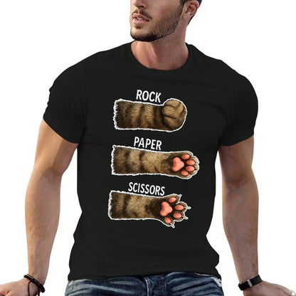 Cat Rock Paper Scissors Cat Paws Costume Funny Girls Meme  Versatile T-Shirt