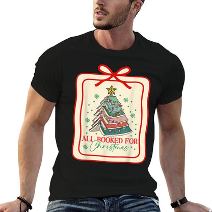 All Booked for Christmas Coquette Bow Tree Lights Christmas  Classic T-Shirt