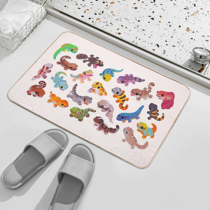 Gecko - Bright  Repositionable Bath Mat