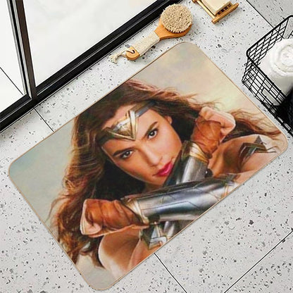 Woman in The Cute Strongs  Fade-Resistant Bath Mat