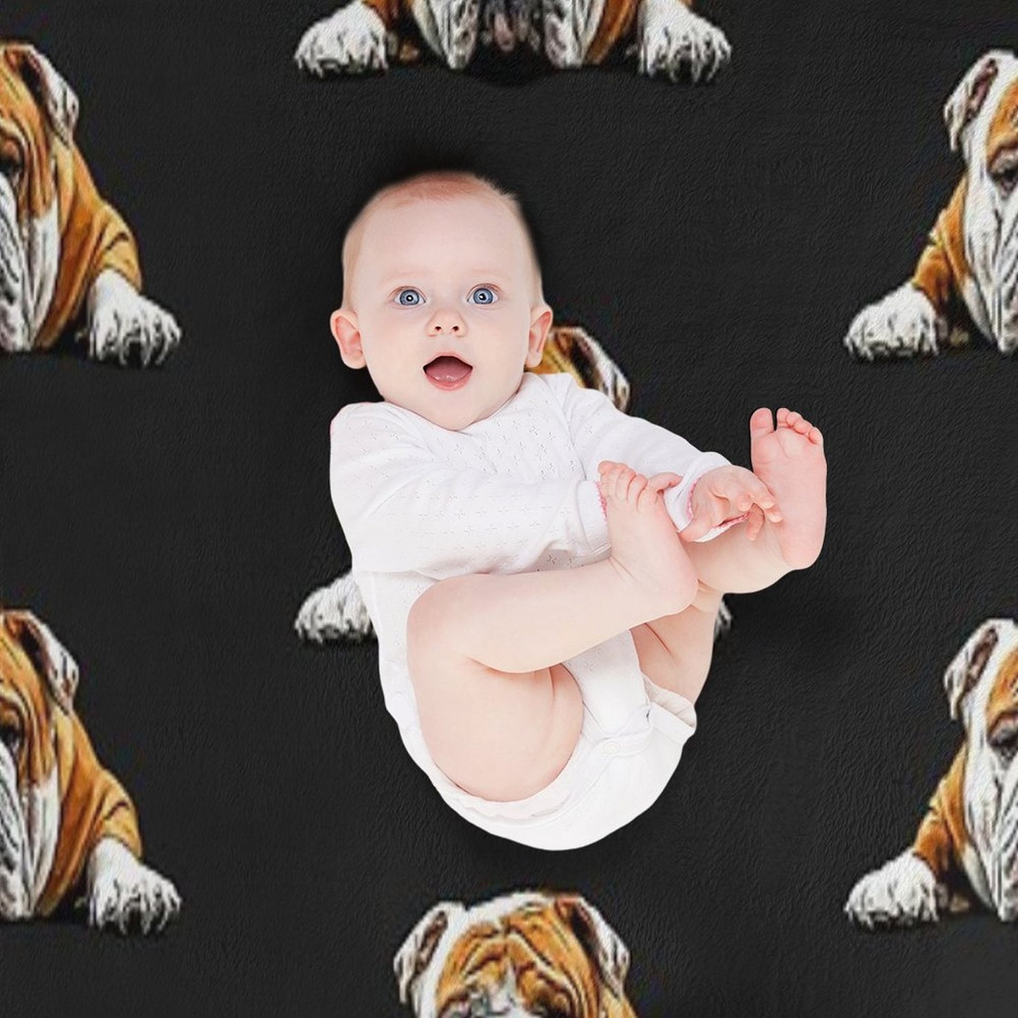 Bulldog Chill Pose - English Bulldog All-season Throw Blanket